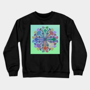 Colorful mushroom mandala Crewneck Sweatshirt